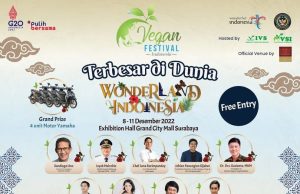 Vegan Festival Indonesia to be held at Exhibition Hall Grand City Surabaya on 8-11 December 2022