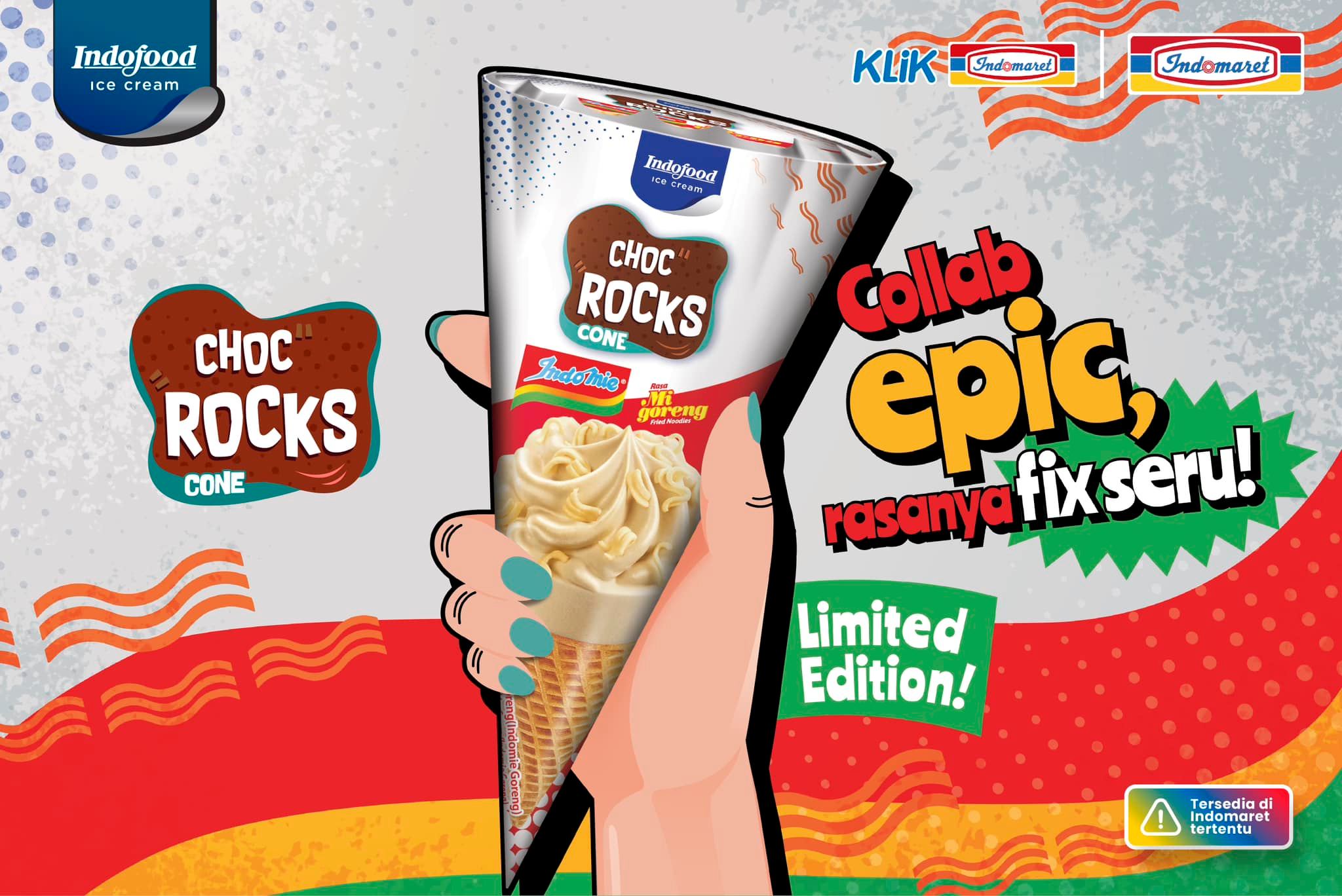 Indofood Choc Rocks Cone Indomie ice cream is not a prank - Mini Me