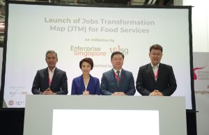 F&B business leaders witness the launch of the Jobs Transformation Map for the food services sector at Restaurant Asia 2023 and, MOU signed to form ASEAN Restaurant Associations Alliance