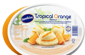 Zest up your day with the brand new invigorating Sunkist Tropical Orange Ice Cream!