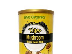 BMS Organics new Tiger Mushroom Black Bean Milk and Organics Opprah Golden Black Sesame Paste