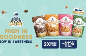 Captain Oats Granola improved recipes with up to 41% less sugar and 2x more fibre