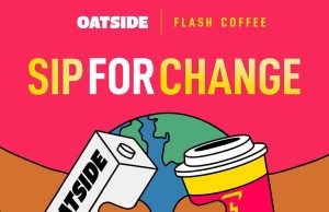 Oat milk is the deault choice at Flash Coffee Singapore