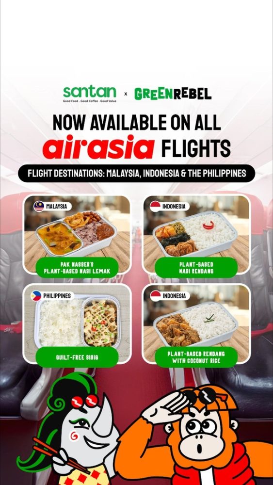 Green Rebel Foods bring plantbased to the air on AirAsia flights