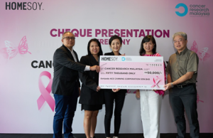 HOMESOY Donates RM50,000 to Cancer Research Malaysia In Conjunction with Breast Cancer Awareness Month