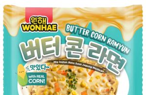 The new Wonhae Instant Noodle Ramyun Butter Corn with real corn