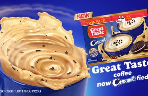 New Great Taste Cream-O Coffee Mix with real Cream-O cookie crumbles