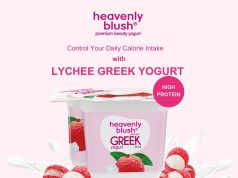 New Heavenly Blush Lychee Greek Yogurt has lychee chunks and nata de coco
