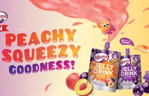 New Ribena jelly drink with blackcurrant juice and peach flavour