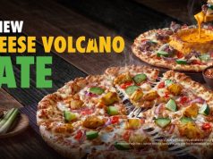 Cheese Volcano pizza by Domino’s Pizza Malaysia now with Beef Sate