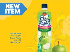 Del Monte Fit ‘n Right has new green apple flavour