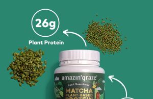 Amazin’ Graze adds matcha to its plant-based protein blend