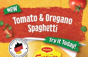 Try the new Maggi 5-Minute Pasta Tomato & Oregano Spaghetti