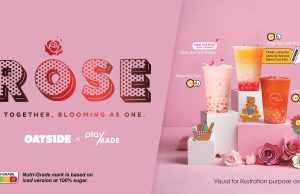 PlayMade new Rose series include Rose Oat Milk Tea curated with Oatside