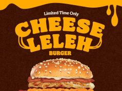 Burger King Cheese Leleh Burger comes with 100% melted mozzarella cheese patty