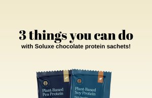 New portable Soluxe Chocolate Protein Sachets