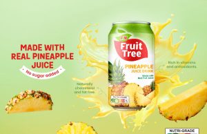 Say hello to the exhilarating tropical taste of F&N FRUIT TREE Pineapple Juice Drink