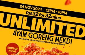 Unlimited Ayam Goreng Mekdi event only on 24 November 2024