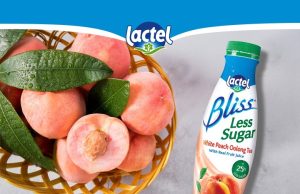 Experience the unique flavour of Lactel Bliss White Peach Oolong Tea yogurt drink