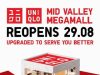 UNIQLO Mid Valley Megamall Store Reopens August 29