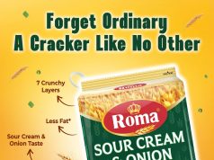 Roma Sour Cream & Onion Cracker is a multilayered marvel