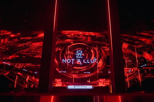 Not A Club's main LED screen and DJ booth (1)